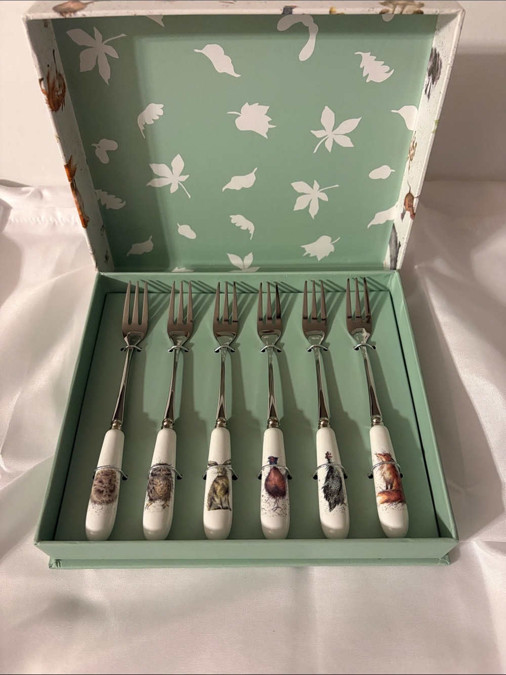 Royal Worcester Wrendale Hannah Dale Pastry Forks Set of 6 New in Box